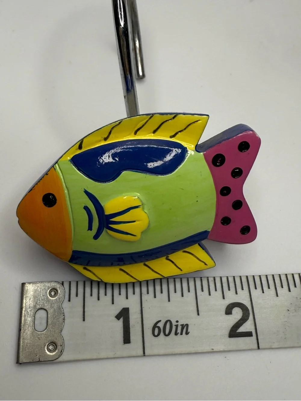 Colorful Fish Shower Curtain Hooks - Set of 12